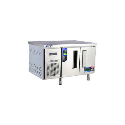 Refrigerador de dos puertas de acero inoxidable con sistema de refrigeración