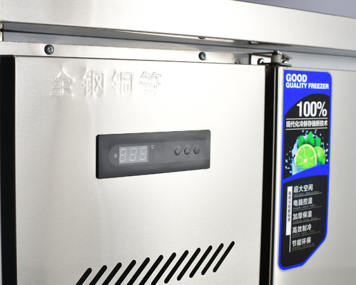 Refrigerador de dos puertas de acero inoxidable con sistema de refrigeración