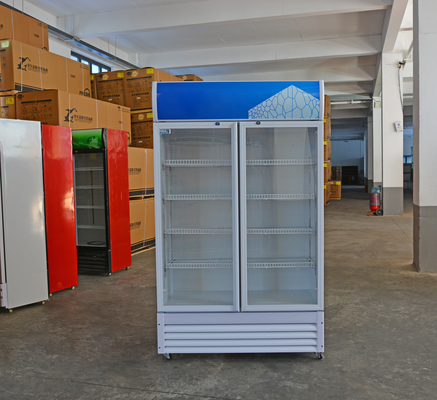 Dimensiones mm Refrigerador de pantalla refrigerado personalizado para el gabinete de bebidas del supermercado