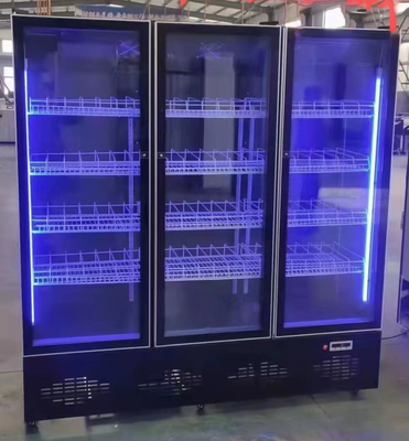 Puerta de vidrio refrigerada por aire Vertical Vertical Drink Cerveza Vino Refrigerador Cabinet Chiller