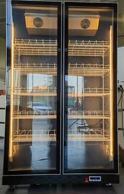 Equipo de refrigeración multiclimático para vino y cerveza en gabinete de visualización vertical