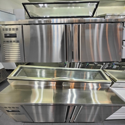 Mesa de refrigeración y conservación de la frescura de acero inoxidable 304/201