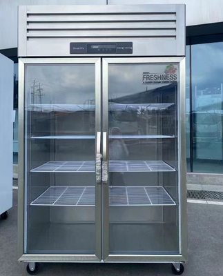 El punto de contacto de la máquina de refrigeración/congelador vertical de acero inoxidable