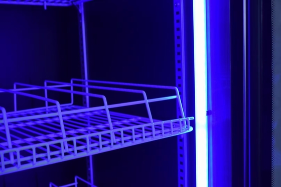 Peso KG 95-160kg Refrigerador de visualización de vino de vidrio con puertas dobles y sistema de refrigeración por aire