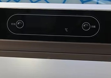 Vitrina de refrigerador de refrigeradores de bebidas con puerta de vidrio vertical con termostato digital