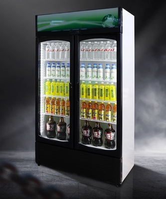 220V-240V/50HZ 60HZ 110V/60HZ Display Cooler 2 Puertas Tienda Bebidas Fríjador