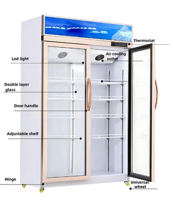 110V/60HZ Voltado Casilla de visualización de bebidas refrigeradas comerciales con refrigerante R290a