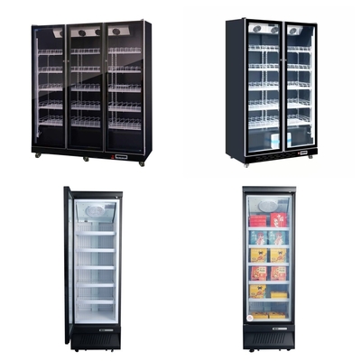 Sistema de refrigeración de ventilador refrigerador de pantalla comercial con iluminación LED y puerta de vidrio anti niebla