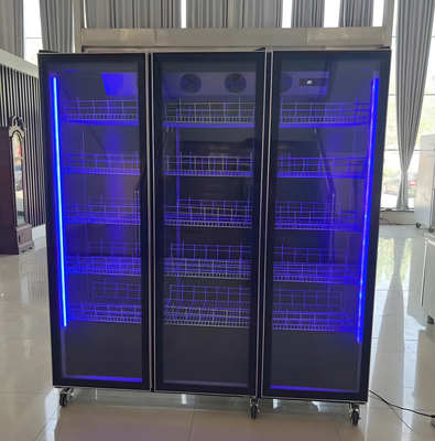 Refrigerador de temperatura única o de visualización de vino personalizado con iluminación LED