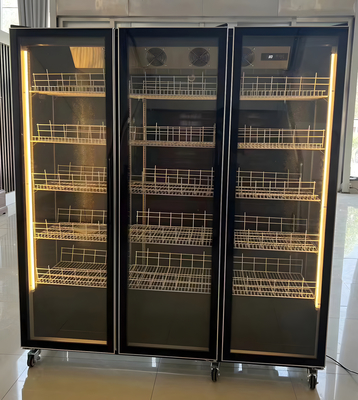Refrigerador de temperatura única o de visualización de vino personalizado con iluminación LED