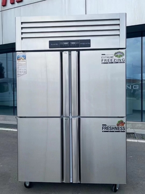 Refrigerador vertical Refrigerador congelador Dimensiones personalizadas y refrigerante R600a/R290a