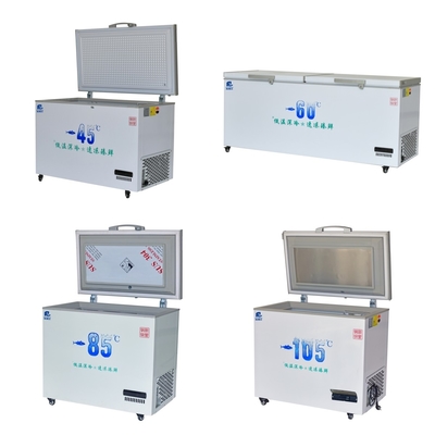 8Clasificador de caja ultrabaja con capa de espuma de 0,5 a 10 cm para almacenamiento de mariscos de gran capacidad a -60 °C