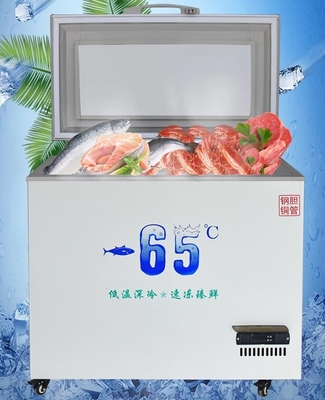8Clasificador de caja ultrabaja con capa de espuma de 0,5 a 10 cm para almacenamiento de mariscos de gran capacidad a -60 °C