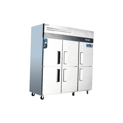 Frigorífico vertical comercial de seis puertas con soporte para OEM/ODM