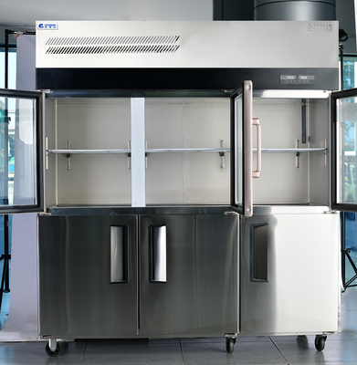 Frigorífico vertical comercial de seis puertas con soporte para OEM/ODM