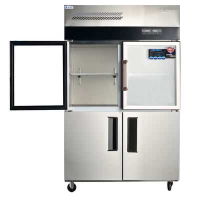 Comerciante de la plataforma vertical frigorífico congelador -6 -15C refrigerador de cocina de acero inoxidable