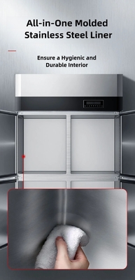 Congelador vertical de cocina comercial de acero inoxidable con un espesor de capa de espuma de 5 cm