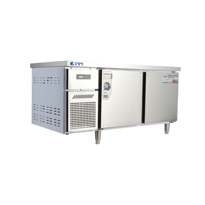 Refrigerador de dos puertas de acero inoxidable de 110V/60HZ para refrigeración de cocinas comerciales
