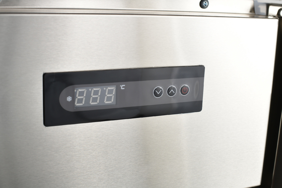 Refrigerador de dos puertas de acero inoxidable de 110V/60HZ para refrigeración de cocinas comerciales